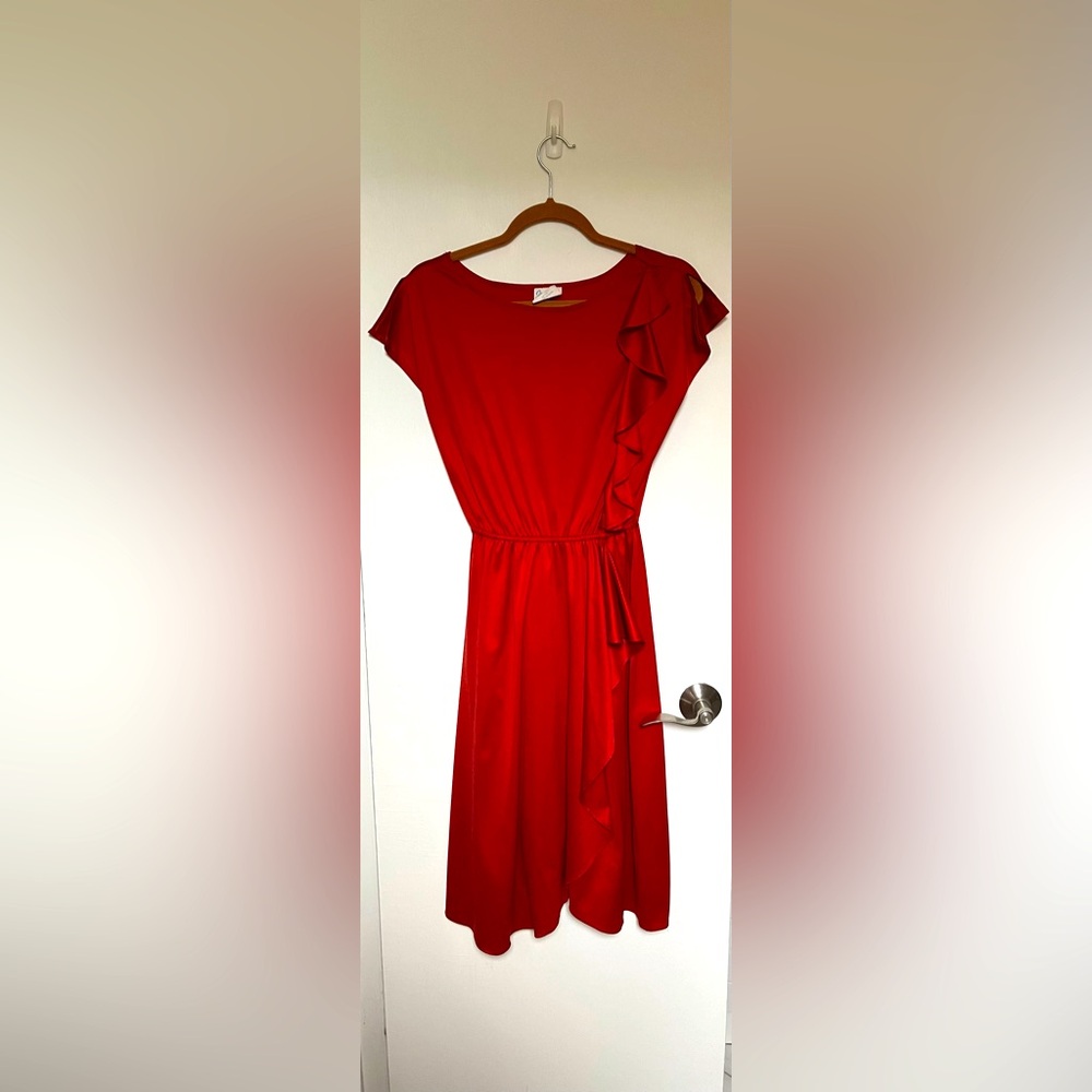 Vintage 1970’s Burnt Orange Dress - Small